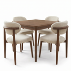 سفرة زان احمر مربعة اربع كراسي