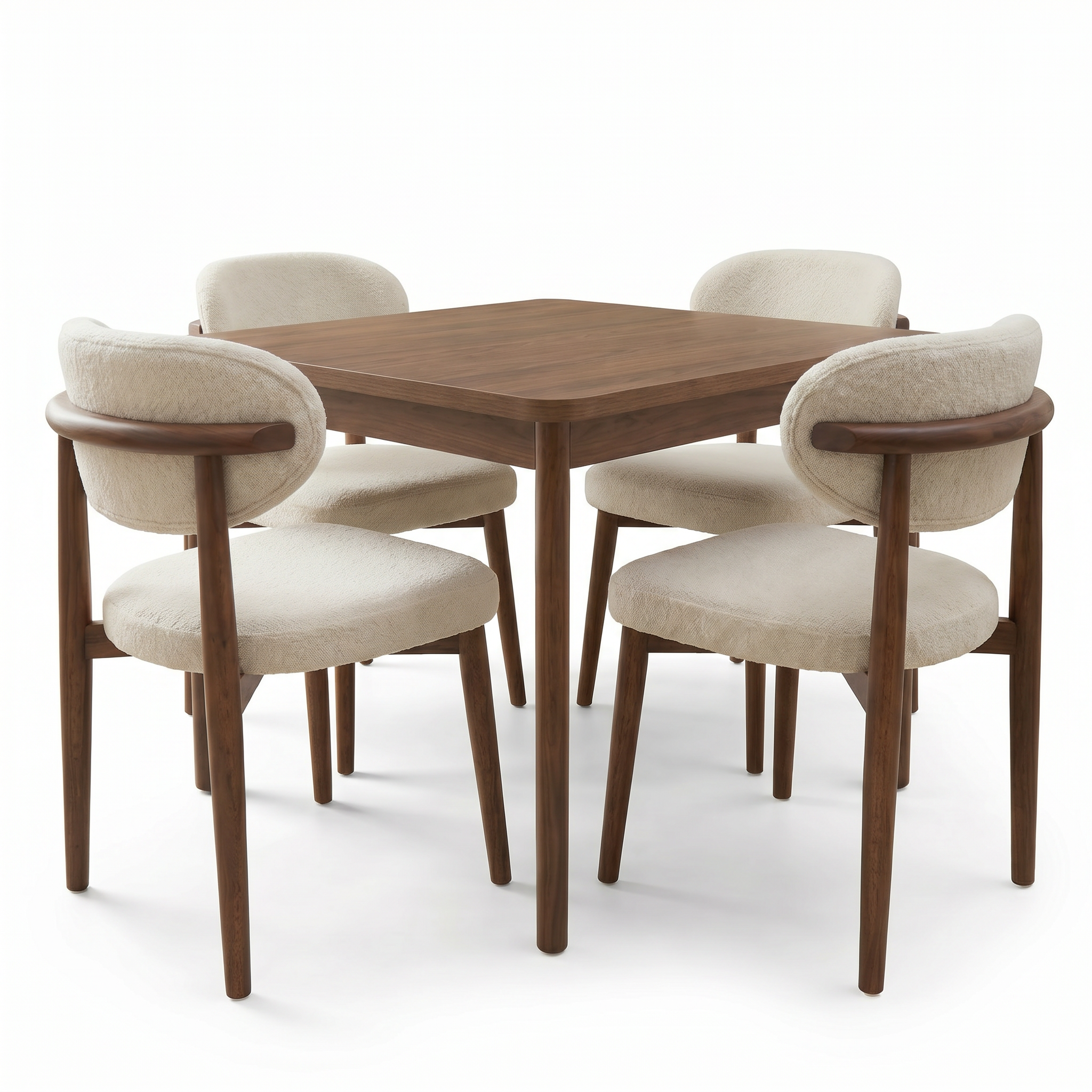 سفرة زان احمر مربعة اربع كراسي