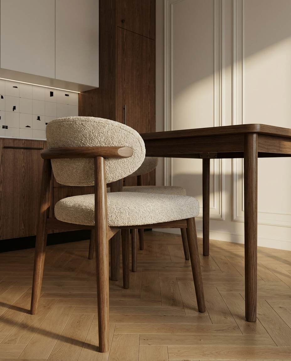 سفرة زان احمر مربعة اربع كراسي