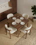 سفرة زان احمر مربعة اربع كراسي